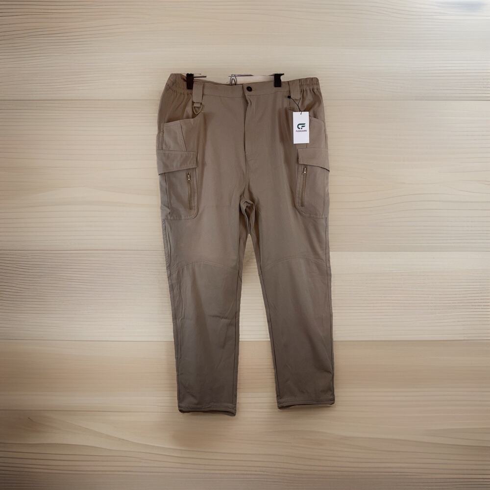 Flexcamo Pants Mens Tactical Cargo Tan Elastic Waist Outdoor Performance Work 2X